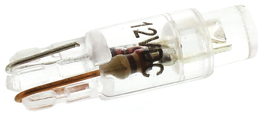 JKL Components White Indicator Lamp, 12V dc, Wedge Base, 4.5 mm Diameter
