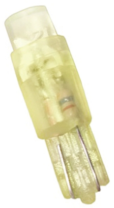 JKL Components Yellow Indicator Lamp, 12V dc, Wedge Base, 4.5 mm Diameter