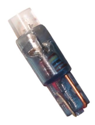 JKL Components Blue Indicator Lamp, 24V, Wedge Base, 4.5 mm Diameter