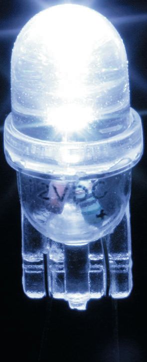 JKL Components Blue Indicator Lamp, 24V, Wedge Base, 10 mm Diameter