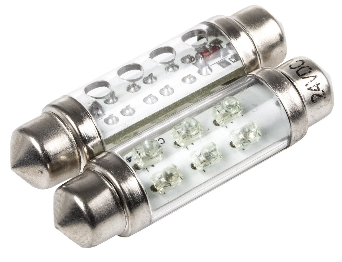JKL Components LE-0603 LED Car Bulb, Green, Festoon shape