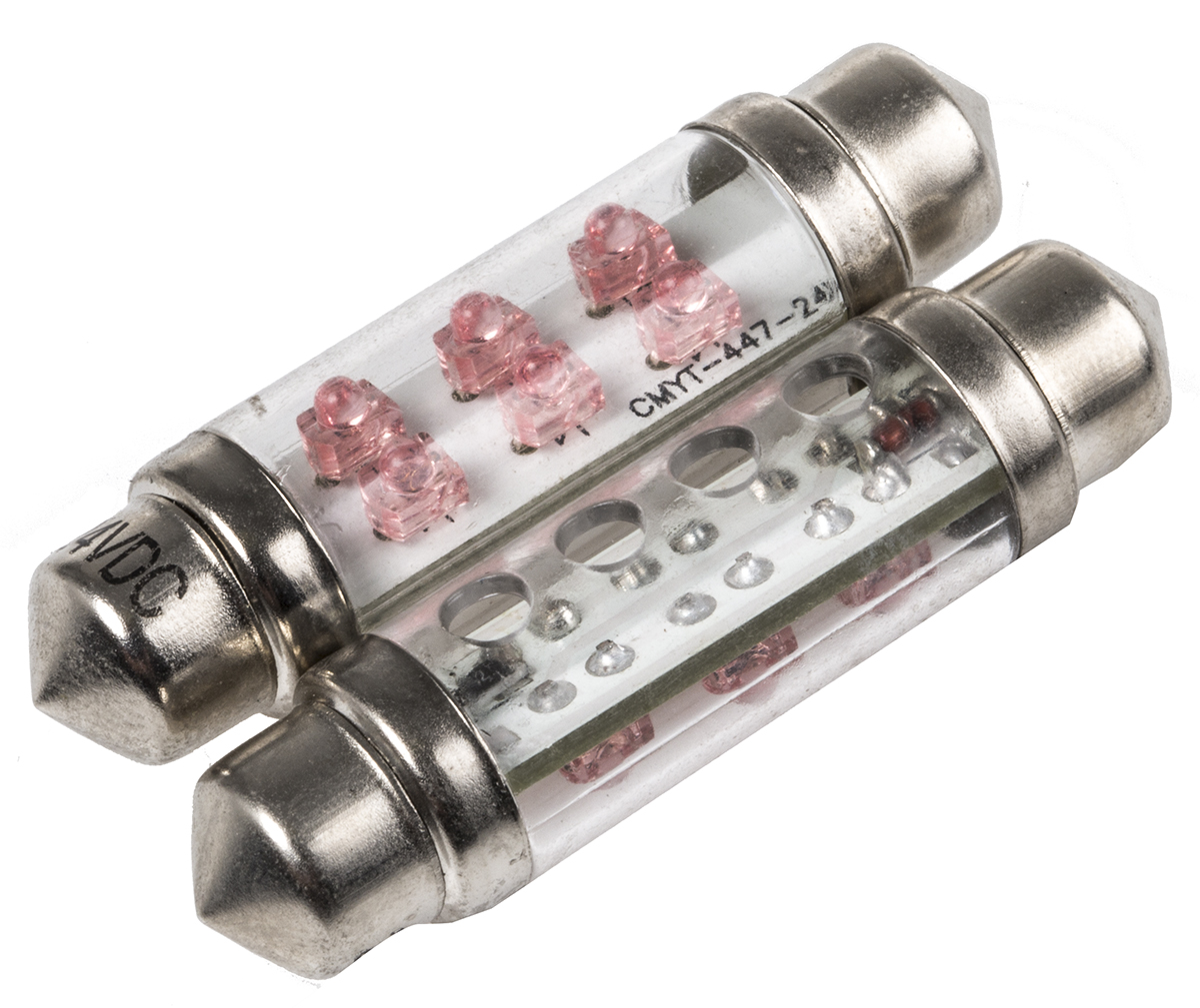 JKL Components LE-0603 LED Car Bulb, Red, Festoon shape