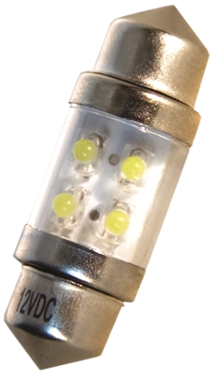 JKL Components LE-1031-02W LED Car Bulb, 9000k, White, Festoon shape