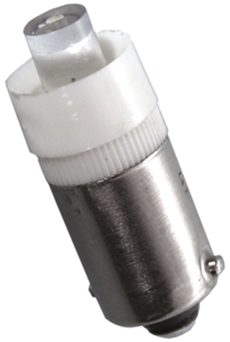 JKL Components Indicator Lamp Single Chip, 55V ac/dc, BA9 Base, 9.6 mm Diameter