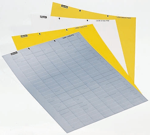 Idento Yellow Adhesive Printer Label Sheet, Pack of 330 Per Pack