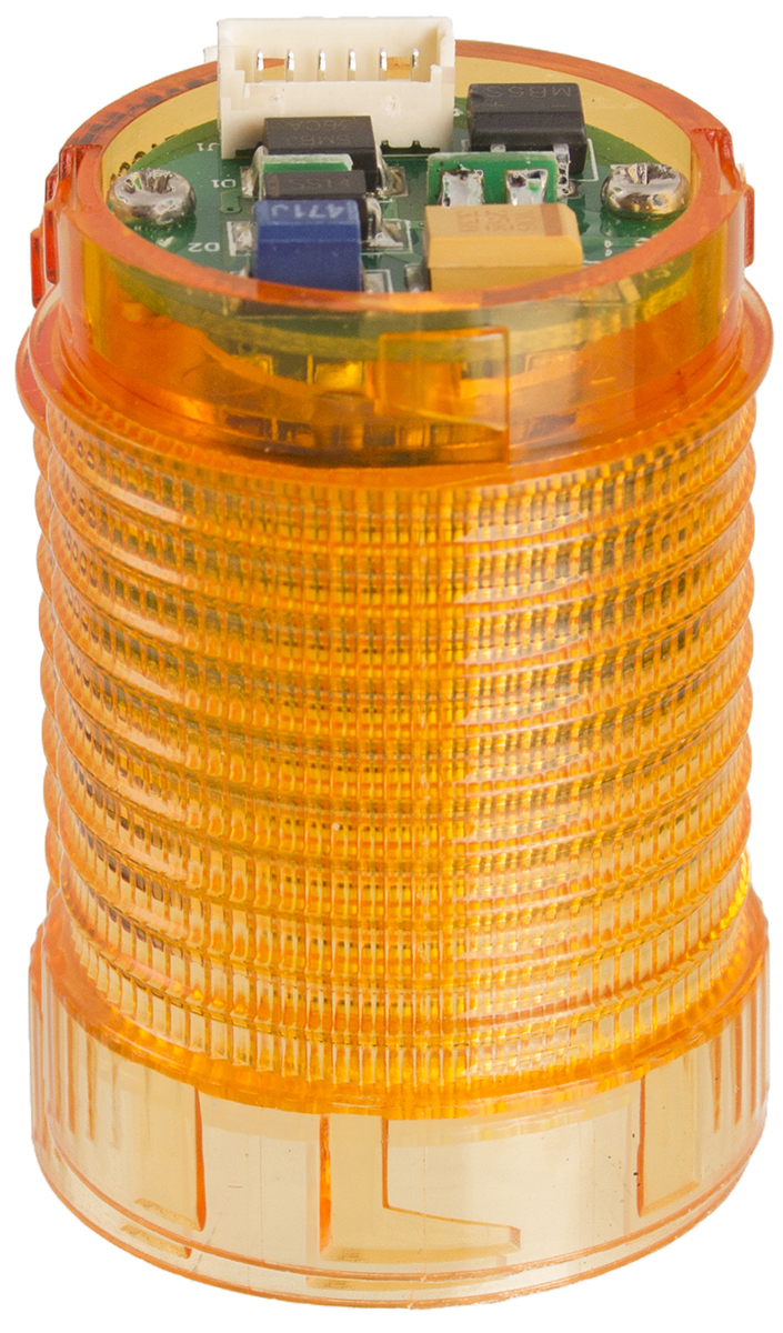 Moflash LED-MINI Series Amber Steady Effect Beacon Unit, LED Bulb 24V dc, DC, IP54