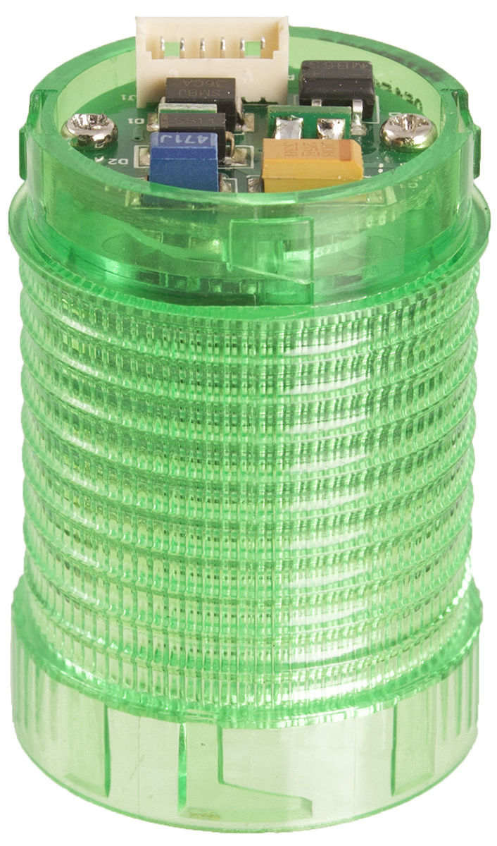 Moflash LED-MINI Series Green Steady Effect Beacon Unit, LED Bulb 24V dc, DC, IP54