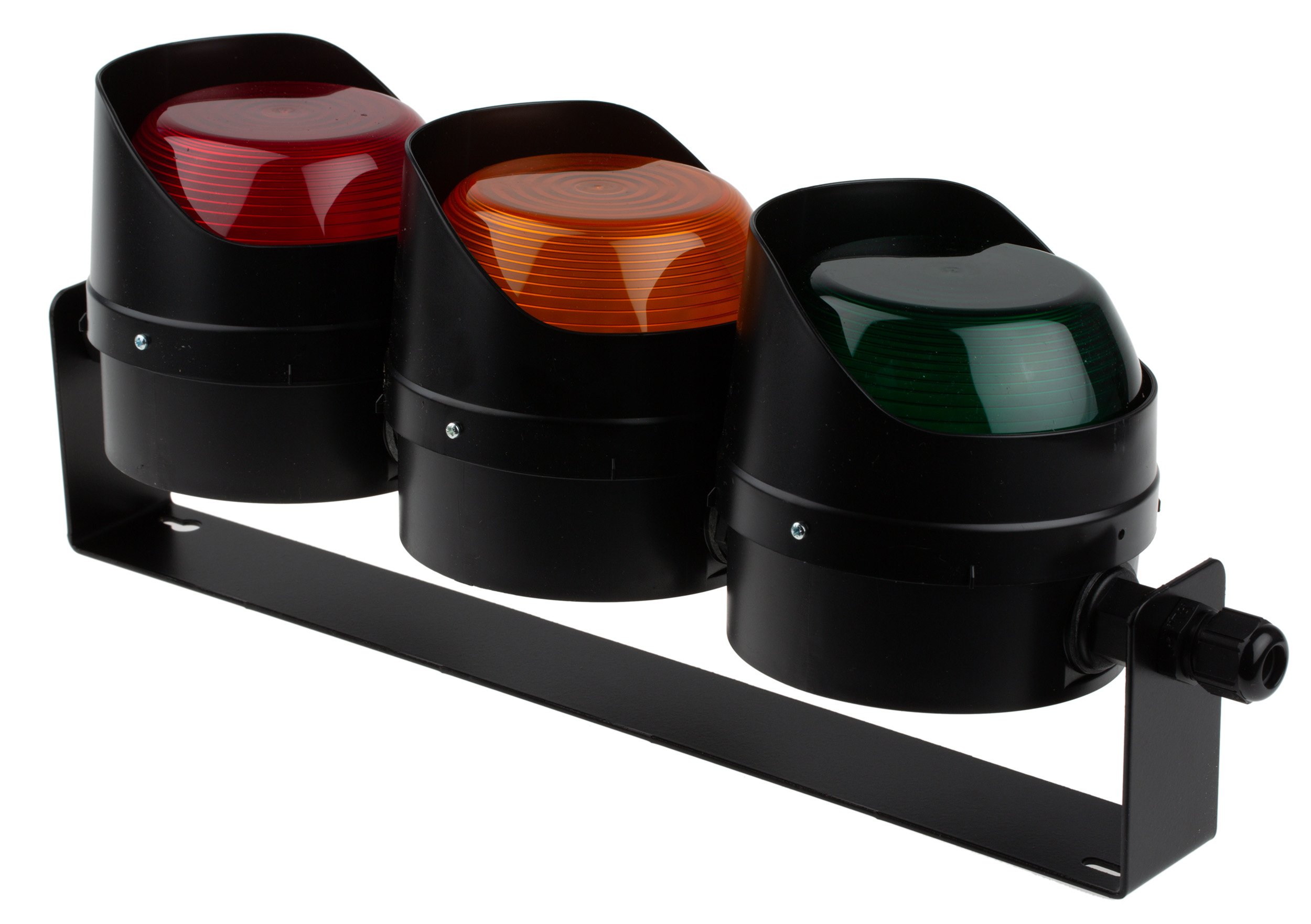 Moflash LED TL Series Clear, Blue, Red, Amber, Green LED Beacon, 3 Lights 280V ac/dc Wall Mount