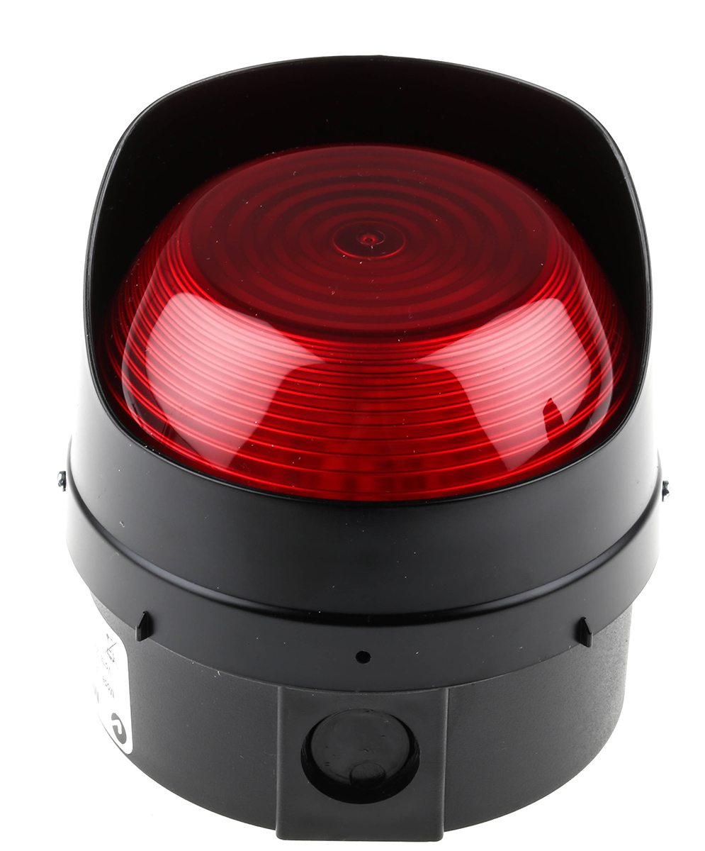 Moflash LED-TL Modular Series Red Steady Beacon 280V ac/dc, LED Bulb Surface, Wall, IP65