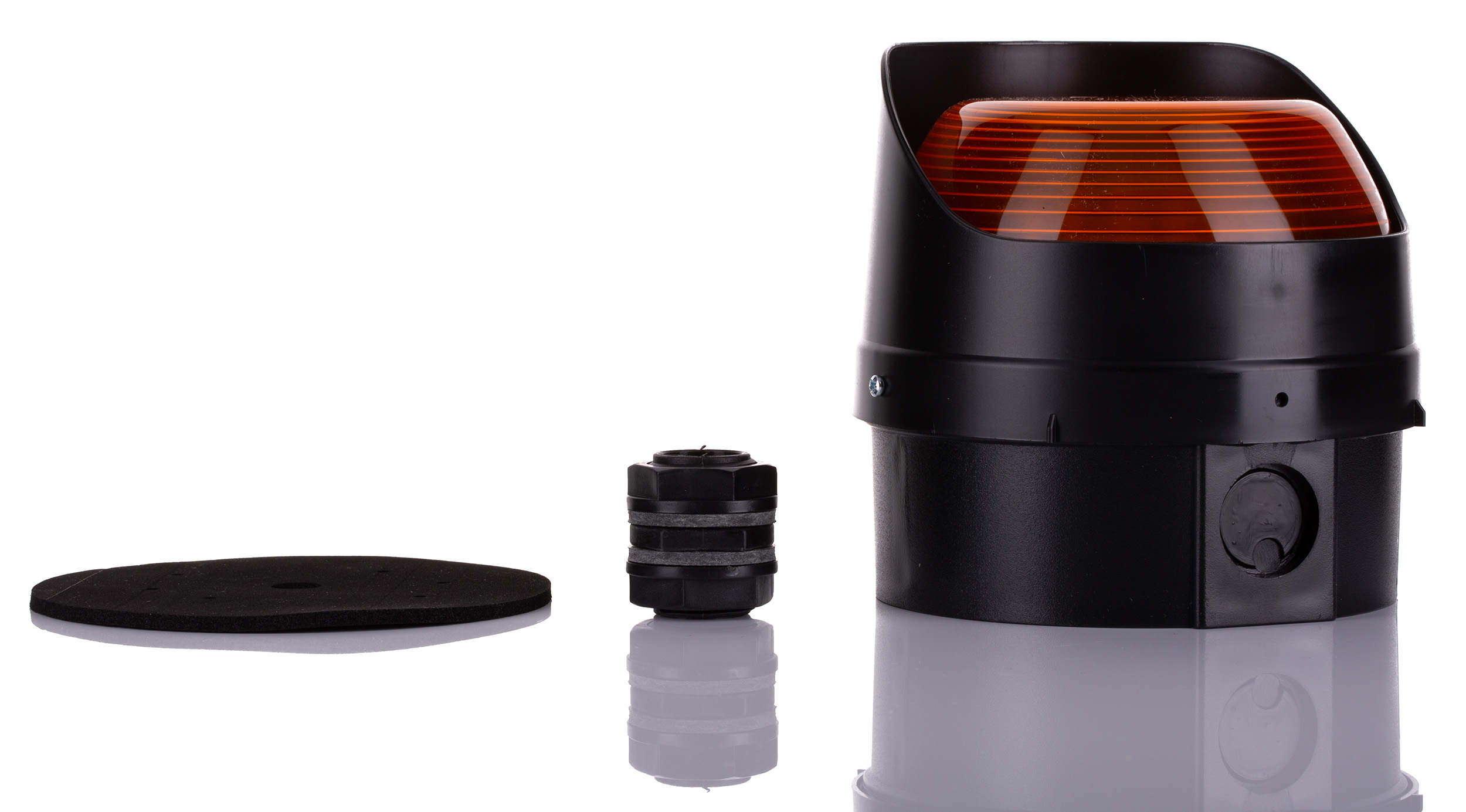 Moflash LED-TL Modular Series Amber Steady, Flashing Beacon 280V ac/dc, LED Bulb Wall, Surface, IP65