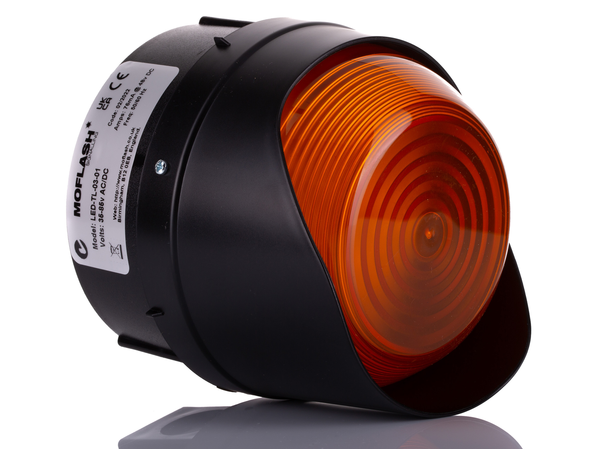 led-tl-03-01 Moflash LED-TL Modular Series Amber Steady, Flashing Beacon 280V ac/dc, LED Bulb Wall, Surface, IP65