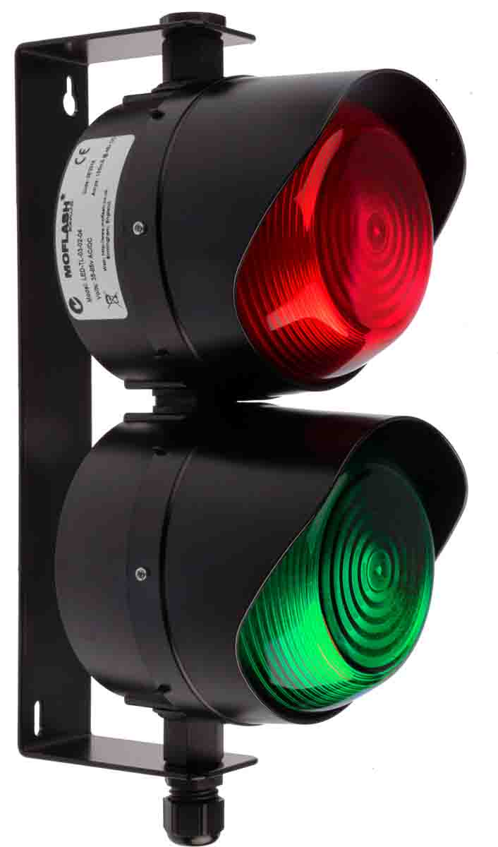 Moflash LED TL Series Red, Green, Amber LED Beacon No Sounder Component, 2 Lights 280V ac/dc Bracket Mount