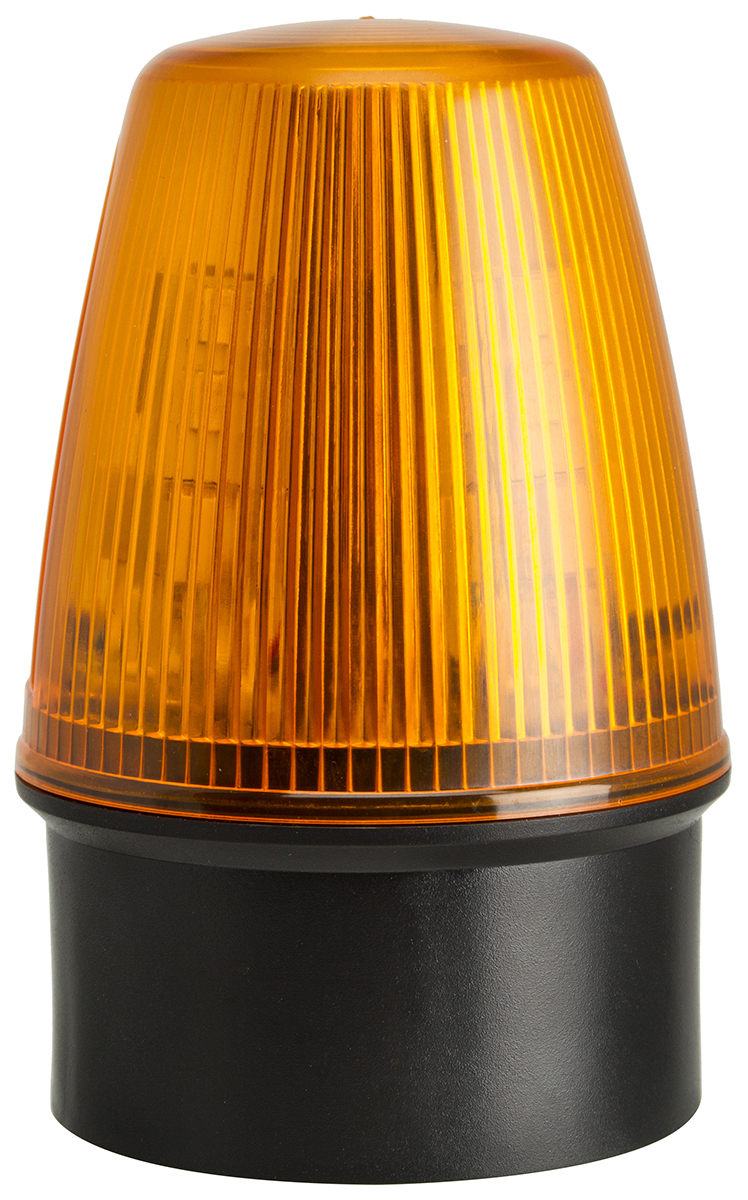 Moflash LED100 Series Amber Flashing Beacon 17V ac/dc, LED Bulb Surface, IP65