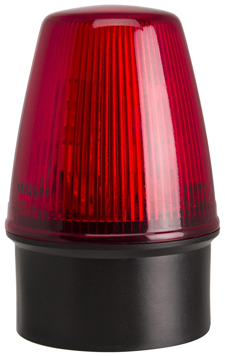 Moflash LED100 Series Red Flashing Beacon 17V ac/dc, LED Bulb Surface, IP65