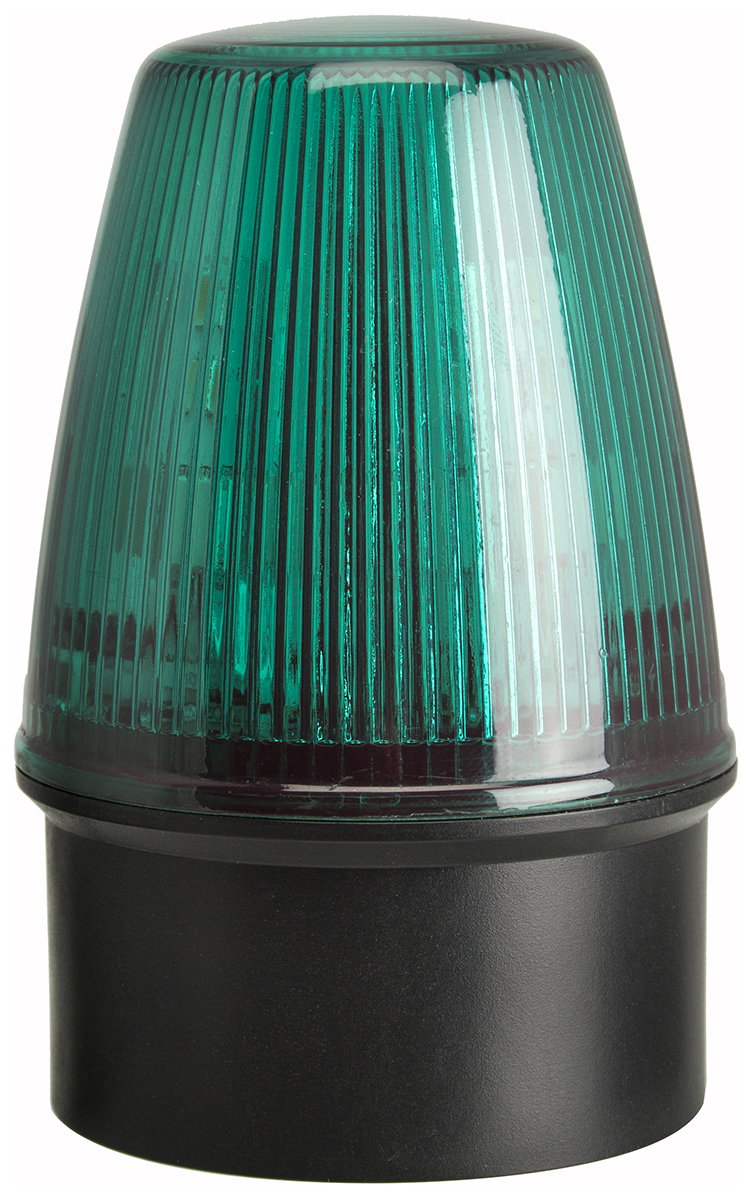 Moflash LED100 Series Green Steady, Flashing Beacon 17V ac/dc, LED Bulb Surface, IP65