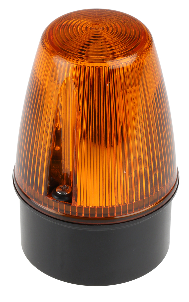 Moflash LED100 Series Amber Flashing Beacon 17V, LED Bulb Surface, IP65