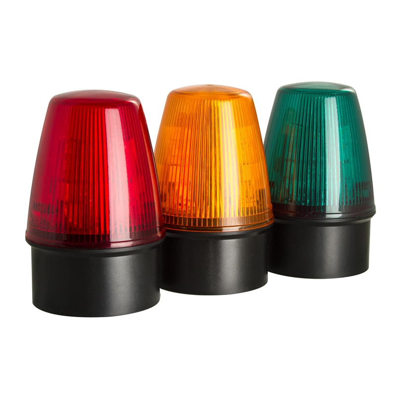 led100-05-04 Moflash LED100 Series Green Flashing Beacon 17V, LED Bulb Surface, IP65