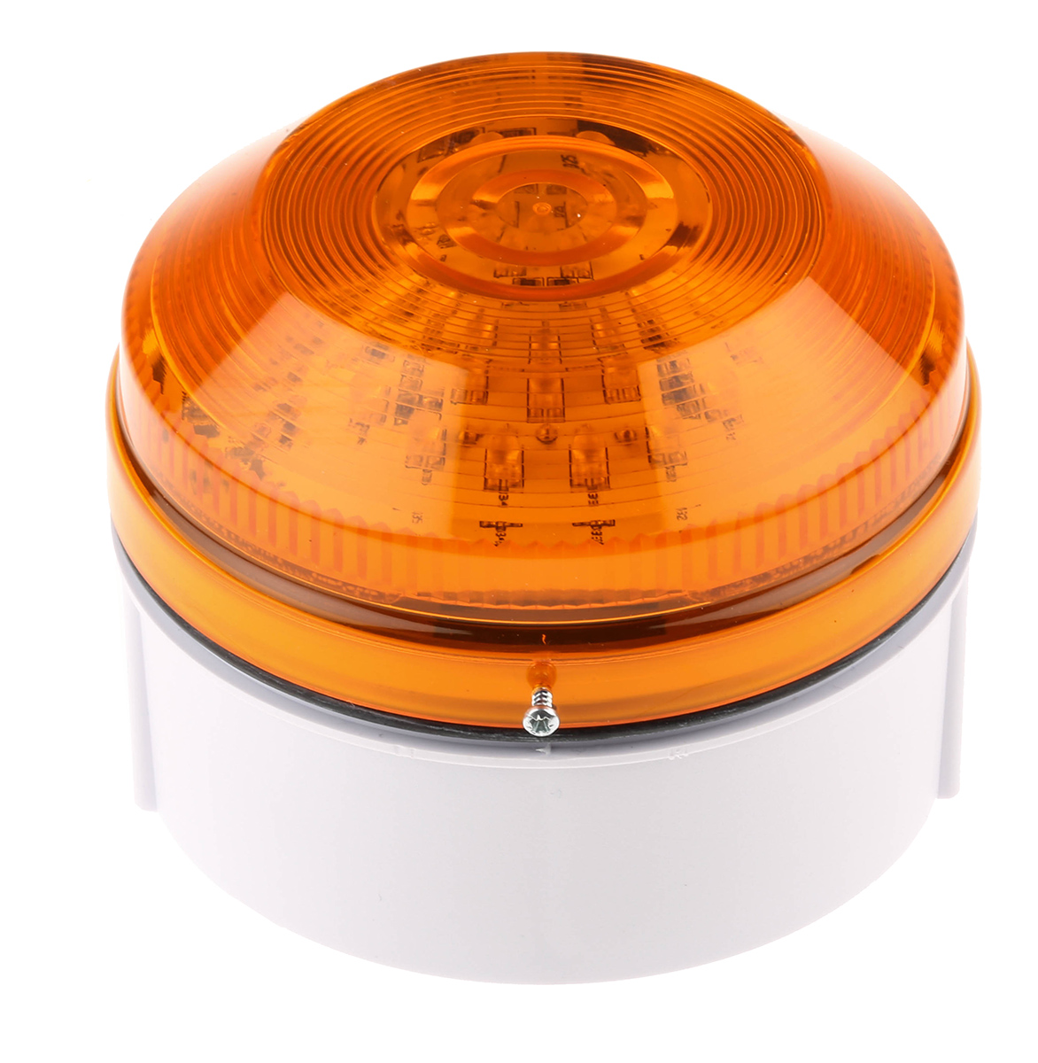 Moflash LED195 Series Amber Flashing Beacon 48V ac/dc, LED Bulb Rear, IP65