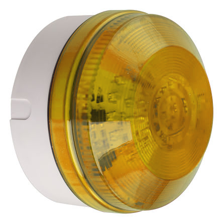 Moflash LED195 Series Amber Flashing Beacon 48V ac/dc, LED Bulb Rear, Side, IP65