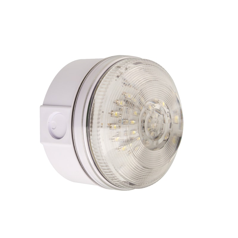 Moflash LED195 Series White Flashing, Steady LED Beacon 230V, LED Bulb Surface, IP65