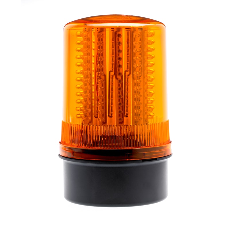 Moflash LED200 Series Amber Flashing, Rotating, Steady Beacon 24V, LED Bulb Surface, IP65