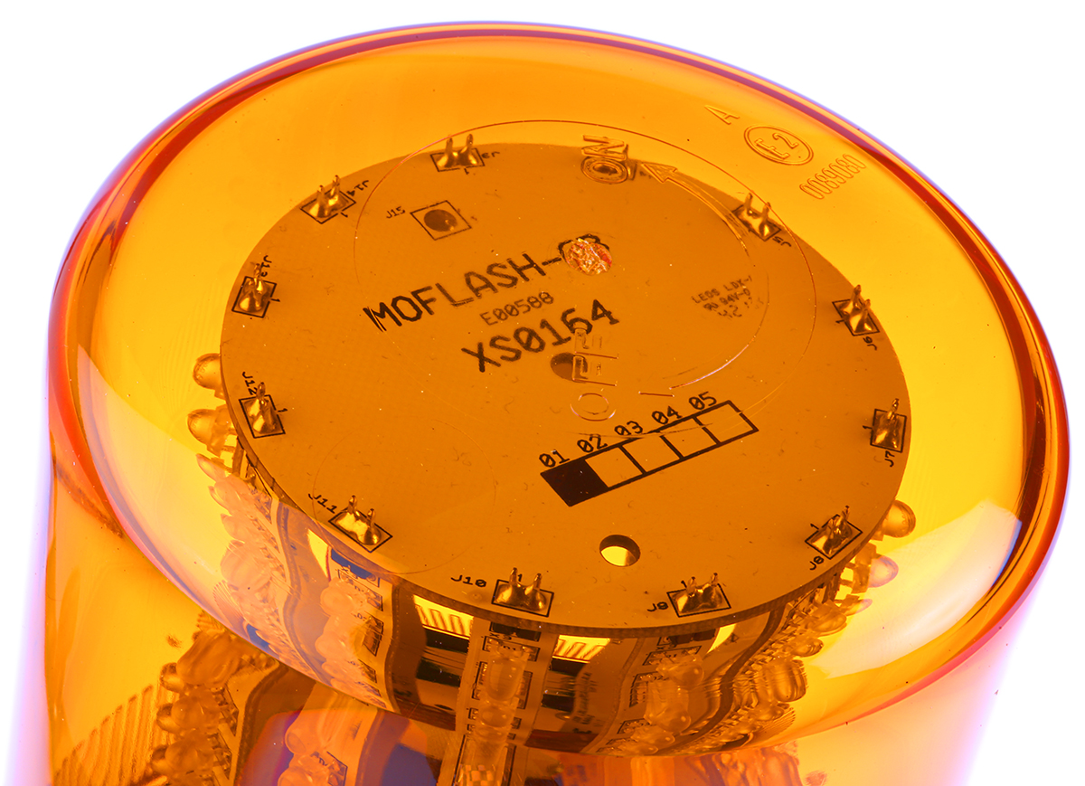 led400-04-01rs Moflash LED400 Series Amber Steady, Rotating, Flashing Beacon 24V ac, LED Bulb Surface, IP65