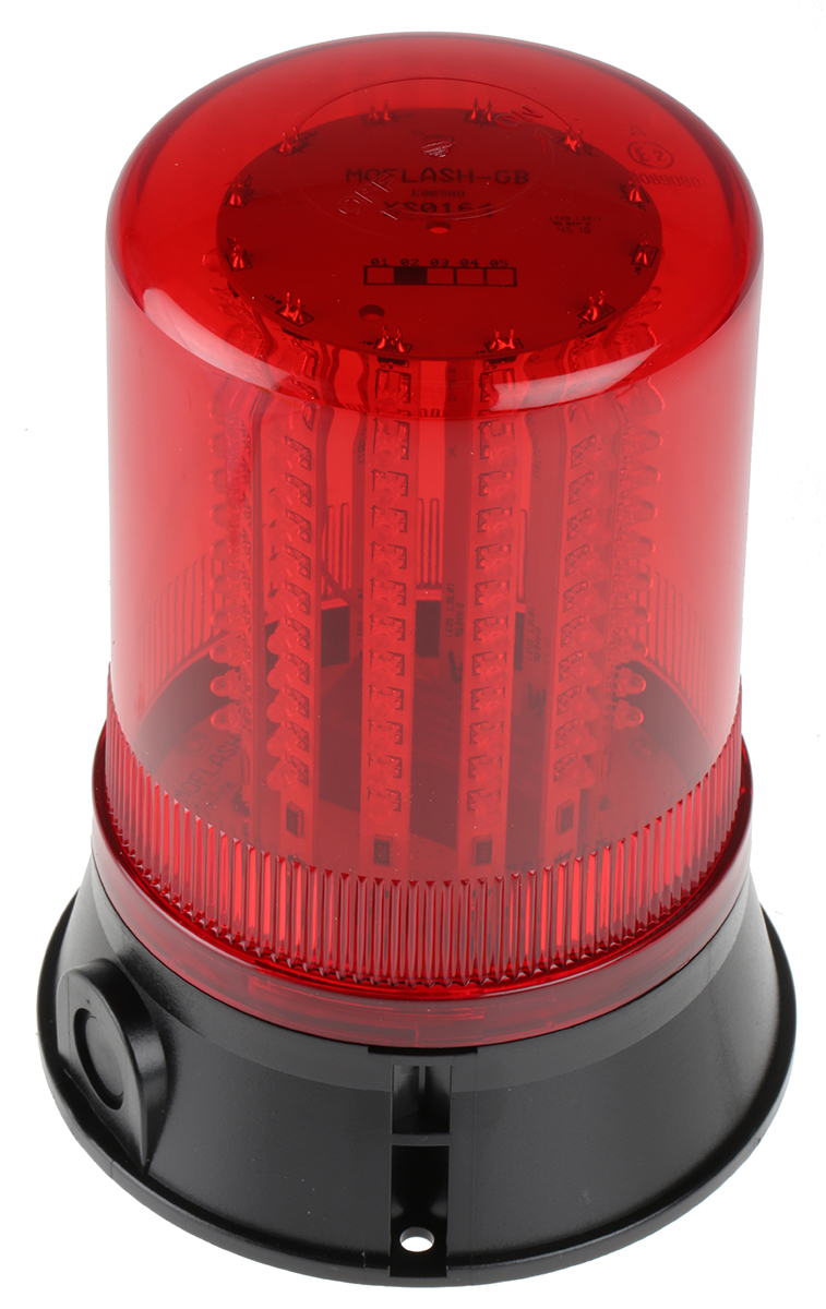 Moflash LED400 Series Red Flashing, Rotating, Steady Beacon 24V, LED Bulb Surface, IP67