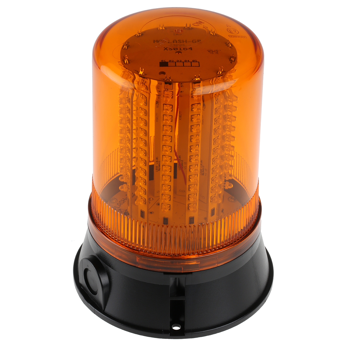 Moflash LED401 Series Amber Steady, Flashing, Rotating Beacon 24V dc, LED Bulb Surface, IP65