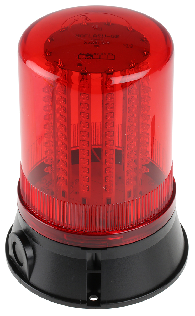 Moflash LED401 Series Red Flashing, Rotating, Steady Beacon 24V dc, LED Bulb Surface, IP65