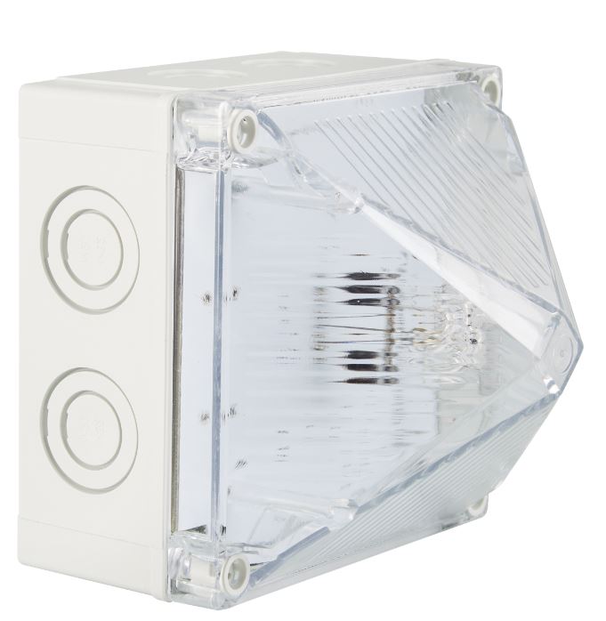 Moflash LED701 Series White Flashing, Steady LED Beacon 230V, LED Bulb Surface, IP66, IP67