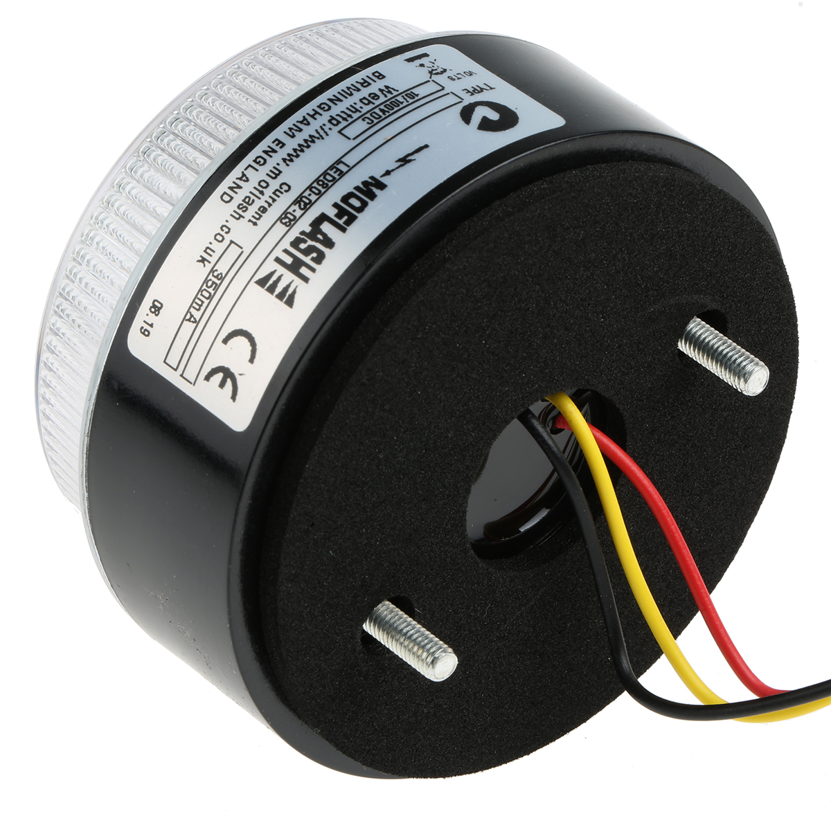 led80-02-03 Moflash LED80 ECO Series Blue Steady, Flashing Beacon 230V, LED Bulb Wall, Surface Mount, Stud Mount, Conduit, IP67
