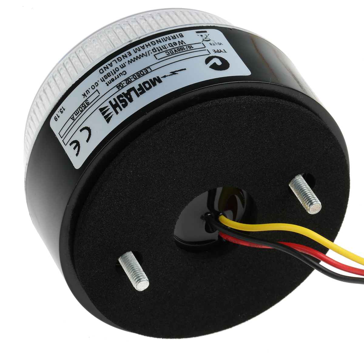 led80-02-04 Moflash LED80 ECO Series Green Flashing, Steady Beacon 230V ac, LED Bulb Conduit, Surface Mount, Stud Mount, IP67