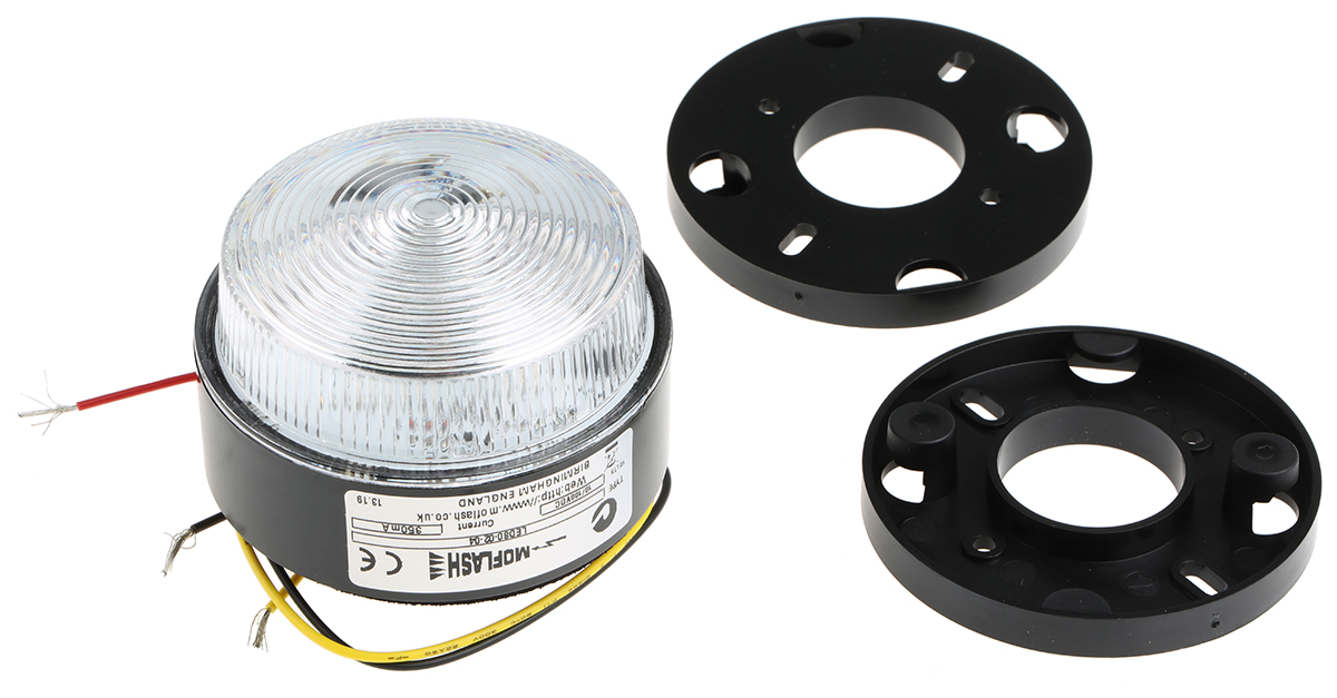 led80-02-04 Moflash LED80 ECO Series Green Flashing, Steady Beacon 230V ac, LED Bulb Conduit, Surface Mount, Stud Mount, IP67