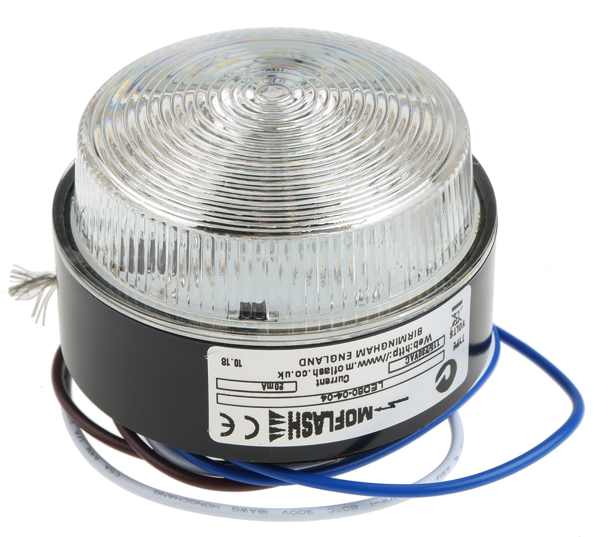 Moflash LED80 ECO Series Green Steady, Flashing Beacon 230V ac, LED Bulb Surface, IP67