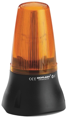 Moflash Amber Beacon-Buzzer Combination, IP67 115V Base 90 dB @ 1m