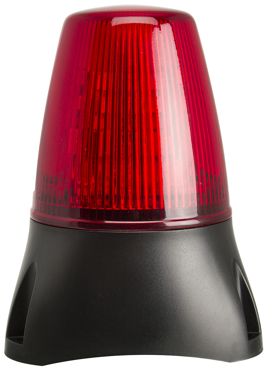 Moflash LEDD100 Series Red Flashing Beacon 230V ac/dc, LED Bulb Surface, IP65