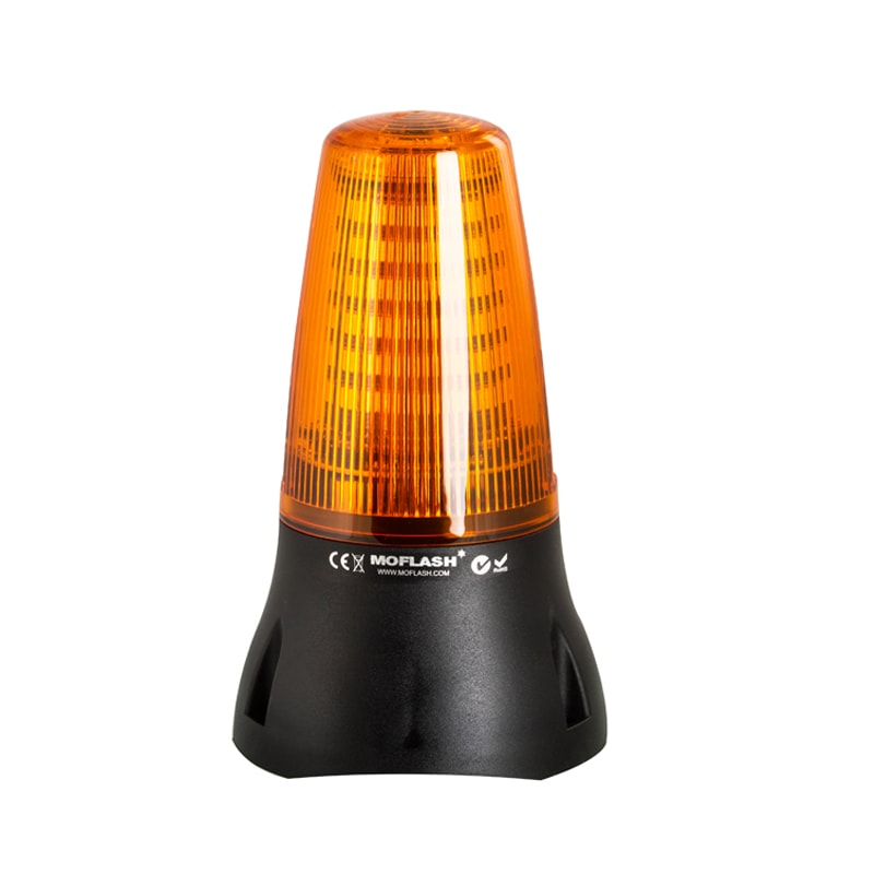 Moflash LEDD125 Series Amber Steady, Flashing Beacon 280V dc, LED Bulb Wall, Surface, IP65