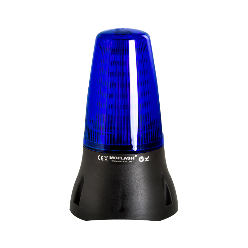Moflash LEDD125 Series Blue Steady, Flashing Beacon 230V dc, LED Bulb Surface, IP65