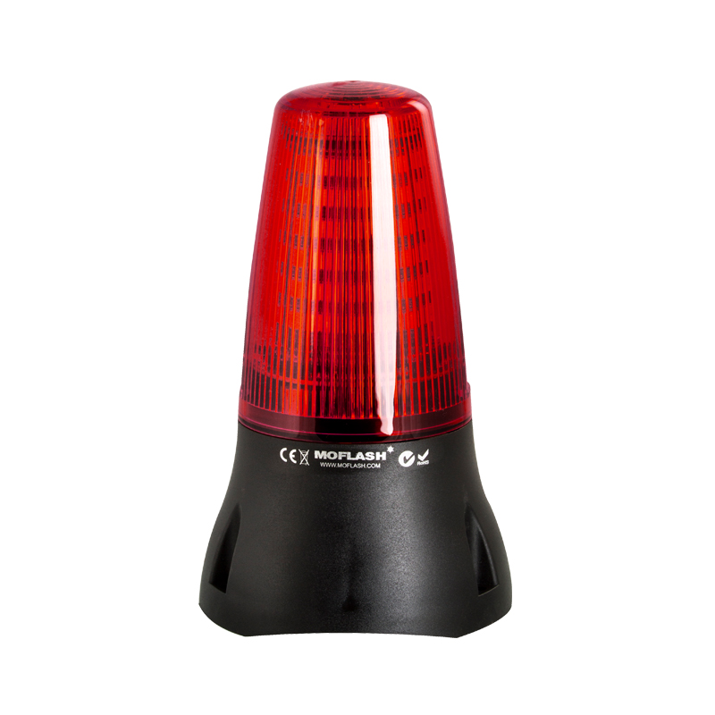 Moflash LEDD125 Series Red Steady, Flashing Beacon 280V ac, LED Bulb Wall, Surface, IP65