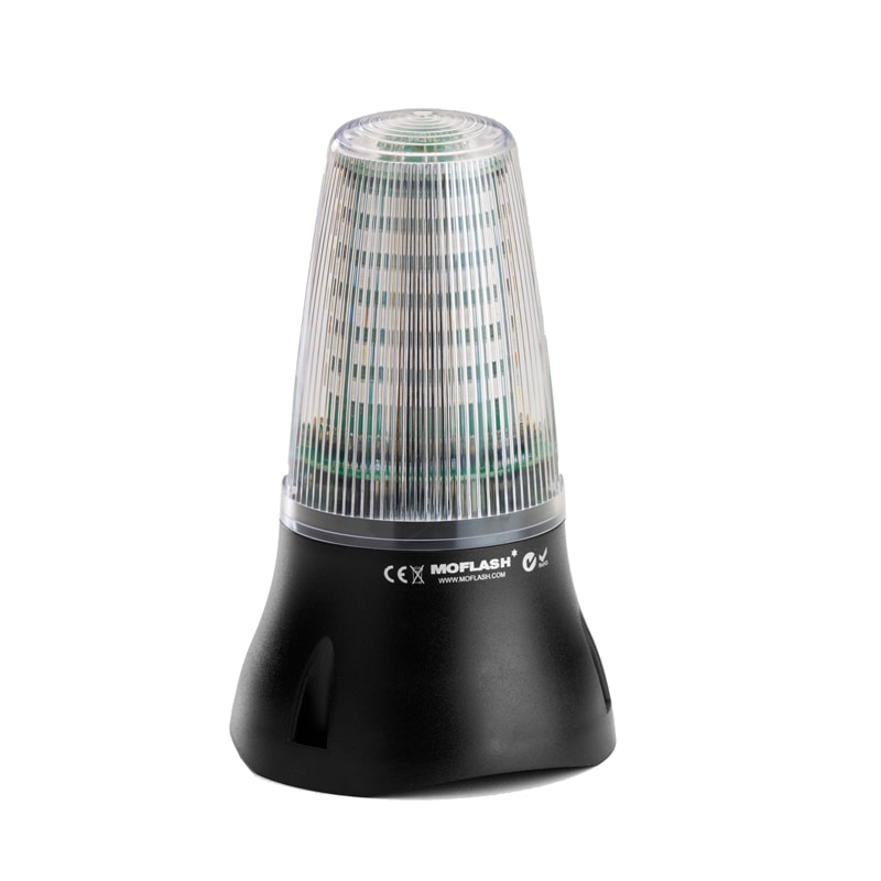 Moflash LEDD125 Series White Flashing, Steady Beacon 230V ac, LED Bulb Surface, IP67