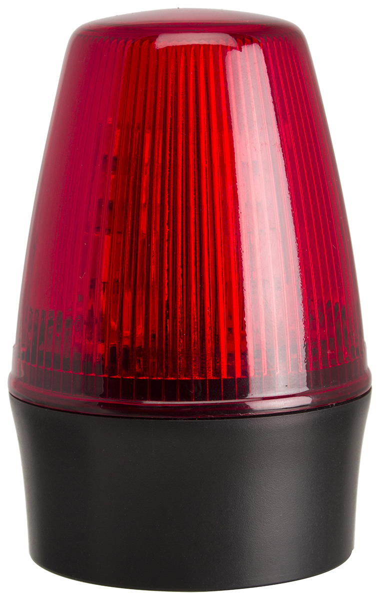 Moflash LEDS100 Series Red Flashing Beacon 230V ac/dc, LED Bulb Surface, IP65