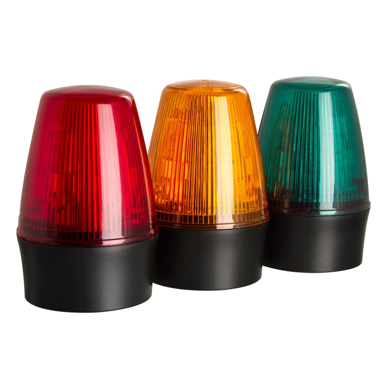 leds100-05-02 Moflash LEDS100 Series Red Flashing Beacon 230V, LED Bulb Surface, IP65
