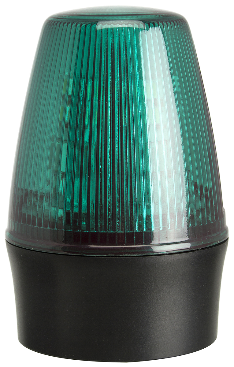 Moflash LEDS100 Series Green Flashing Beacon 230V, LED Bulb Surface, IP65