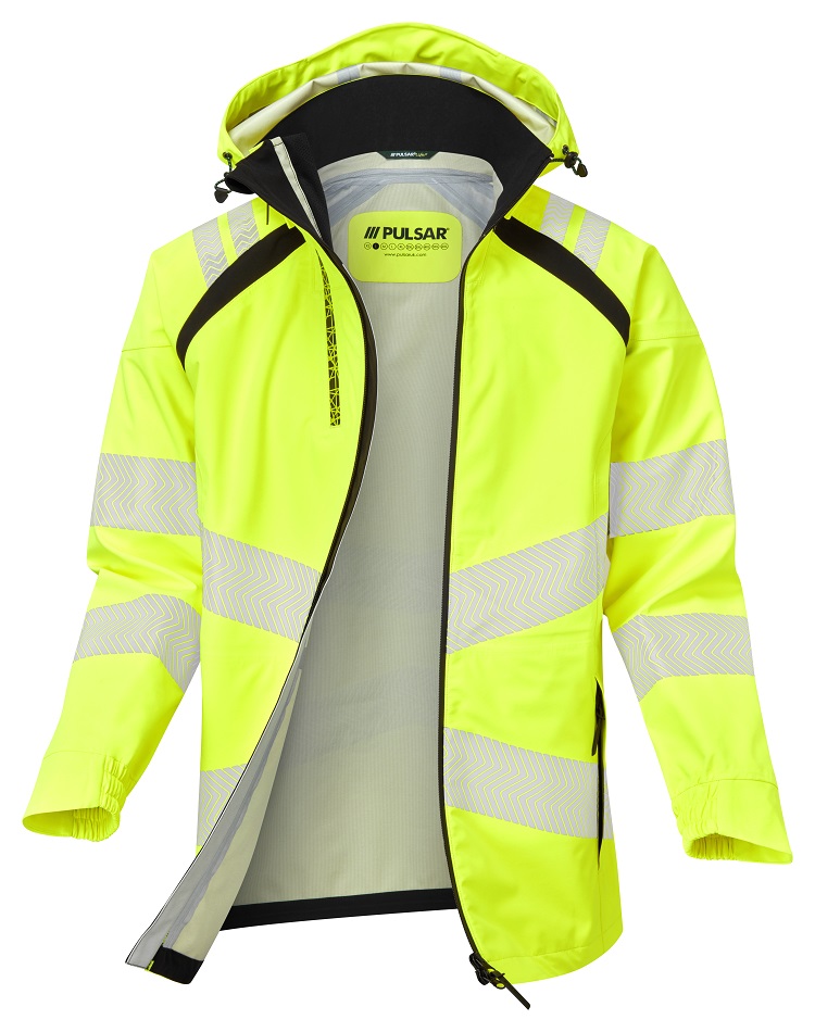 lfe909-l PULSAR LFE909 Yellow Men's Hi Vis Jacket, L