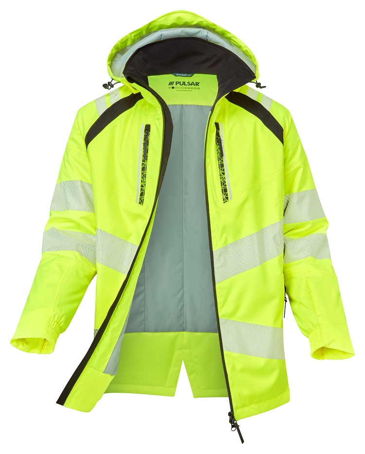 lfe918-m PULSAR LFE918 Yellow Men's Hi Vis Parka, M