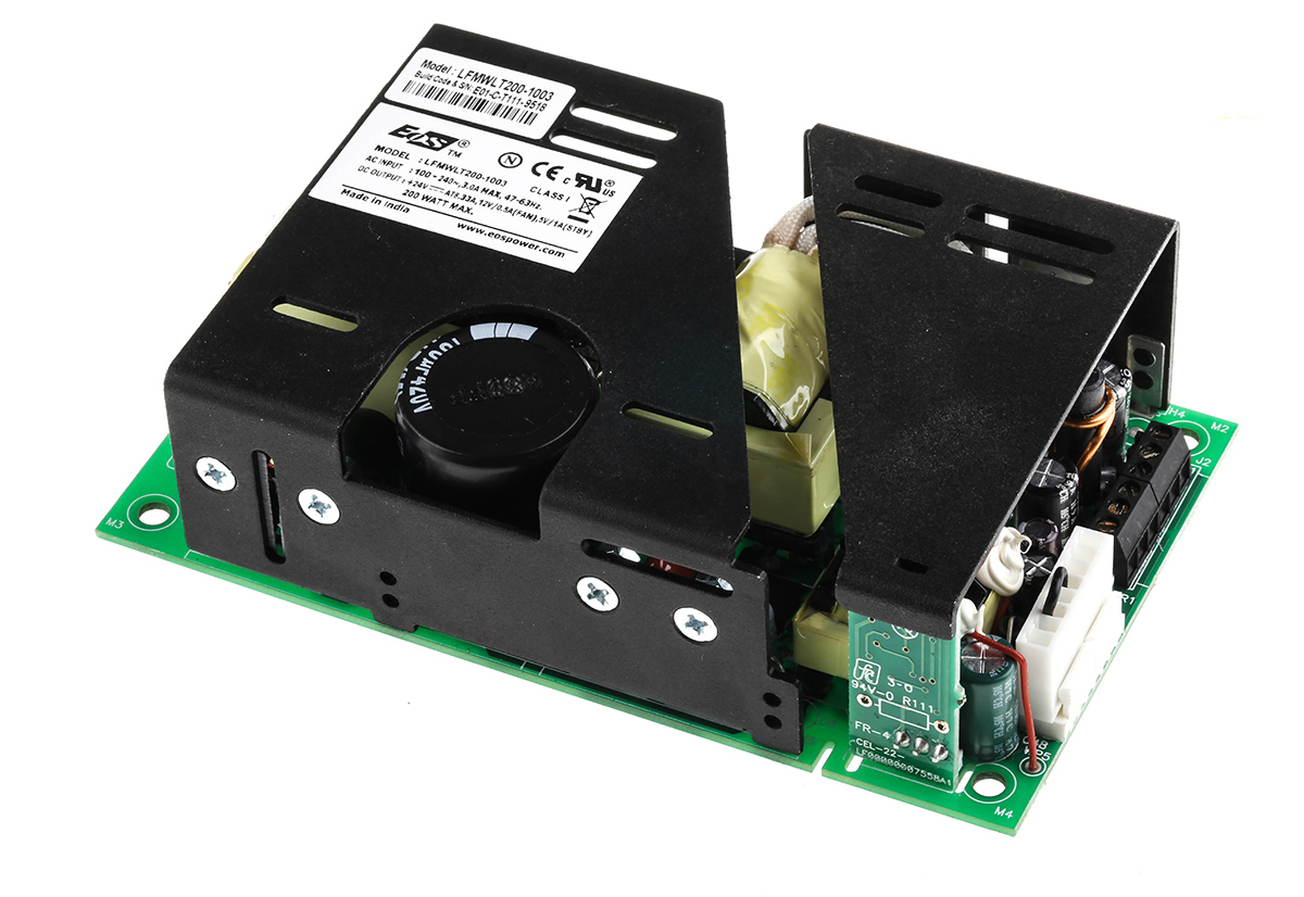 EOS Switching Power Supply, LFMWLT200-1003 24V, 6.66A, 200 W, Input 90V ac to  390V