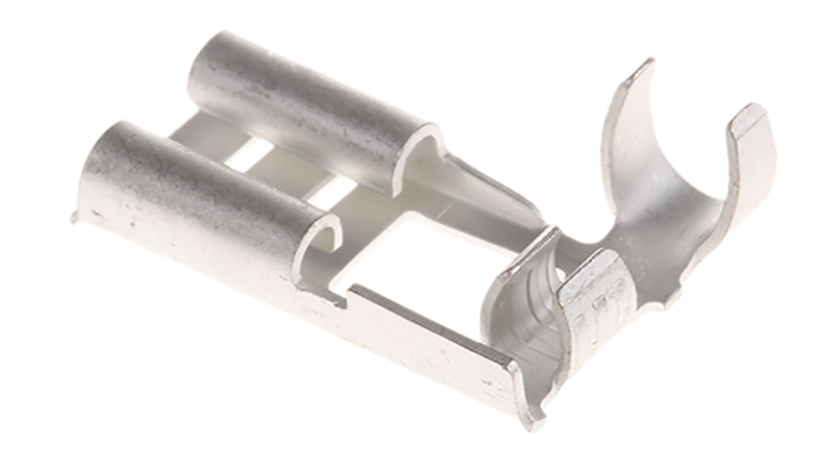 JST LFO Silver Uninsulated Female Spade Connector, Crimp, 6.35 x 0.8 mm Tab Size 18 AWG to 14 AWG