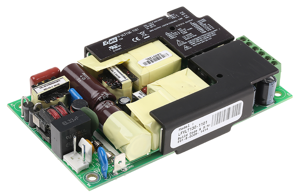 EOS Switching Power Supply, LFVLT130-1101 12V, 6.6A, 130 W, Input 90V ac to  264V ac