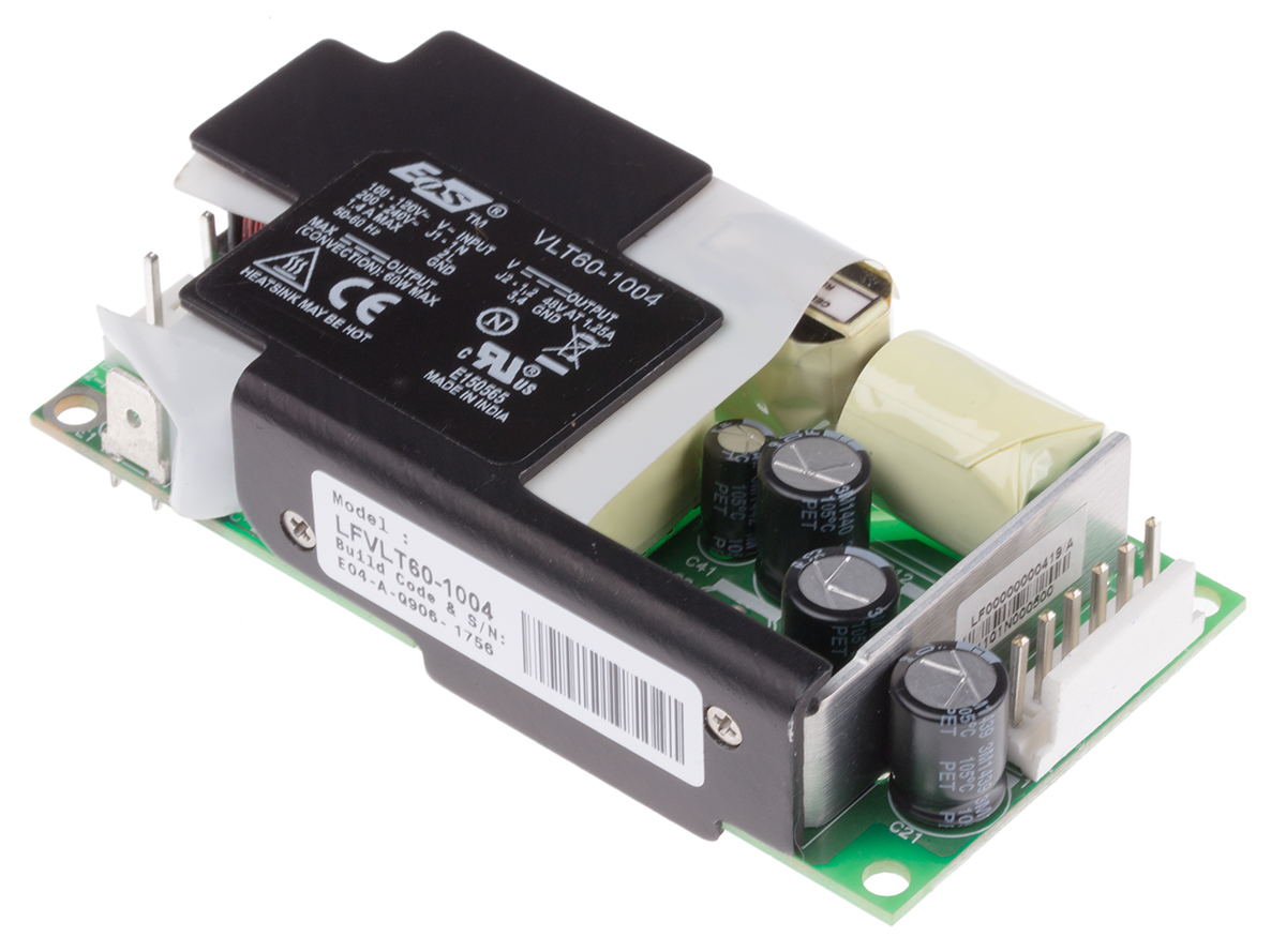 EOS Switching Power Supply, LFVLT60-1004 48V, 1.25A, 60 W, Input 90V ac to  264V ac