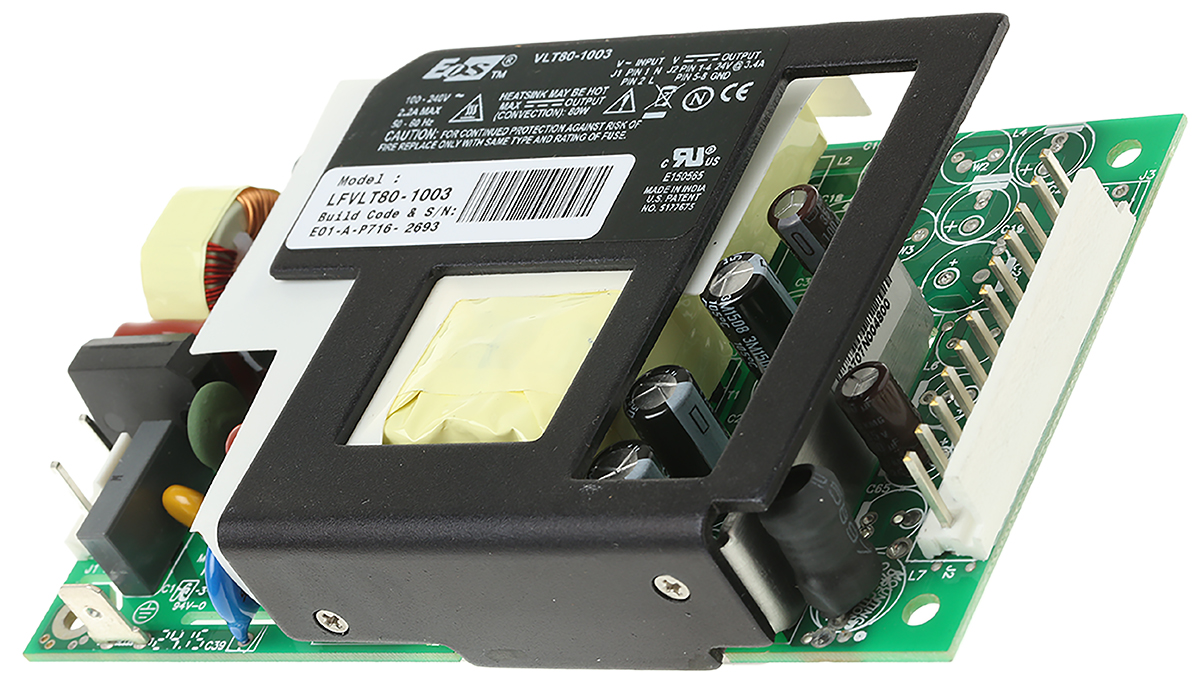 lfvlt80-1003 EOS Switching Power Supply, LFVLT80-1003 24V, 3.4A, 80 W, Input 90V ac to  264V ac